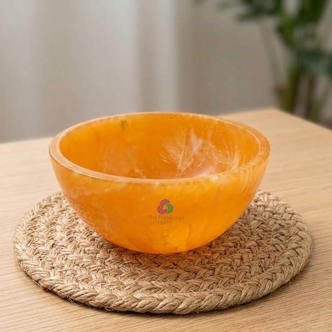Elegant Handcrafted Resin Bowl – Glossy Amber Finish Decorative & Functional Use | Resin Decorative Bowl Centerpiece Table Decorations, Fruit Basket for Coffee Table Décor, Kitchen Décor (Orange)