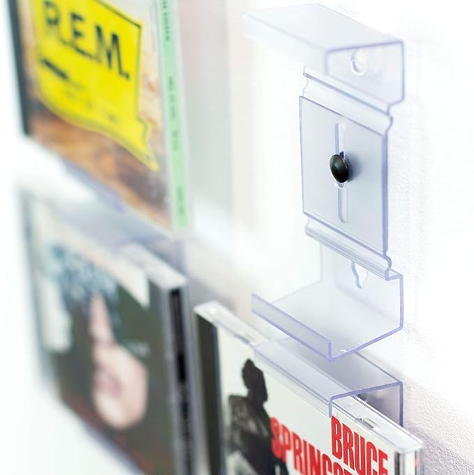 CollectorMount CD Mount 3 Pack, Shelf Stand and Wall Mount Display, Invisible and Adjustable