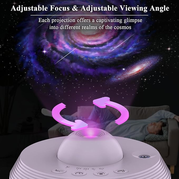 Jellyfish Projector, 13 in 1 Star Projector with Shooting Stars & 4 Varicolored Lighting Effects, Auto Timer Planetarium for Bedroom, Ocean Wave Night Light Projector for Kids Adults