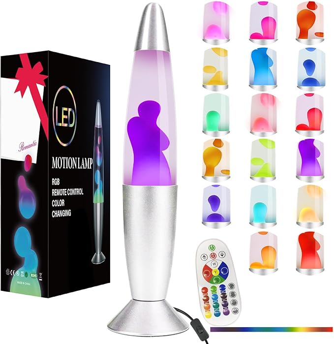 AONESY Liquid Motion Lamps with Remote 17 Color Changing Night Light 16 Inch LED Table Lamp Relaxing Liquid Light for Kids Adults Teens Room Decor Light Mood Lamp Classic Christmas Birthday Gift