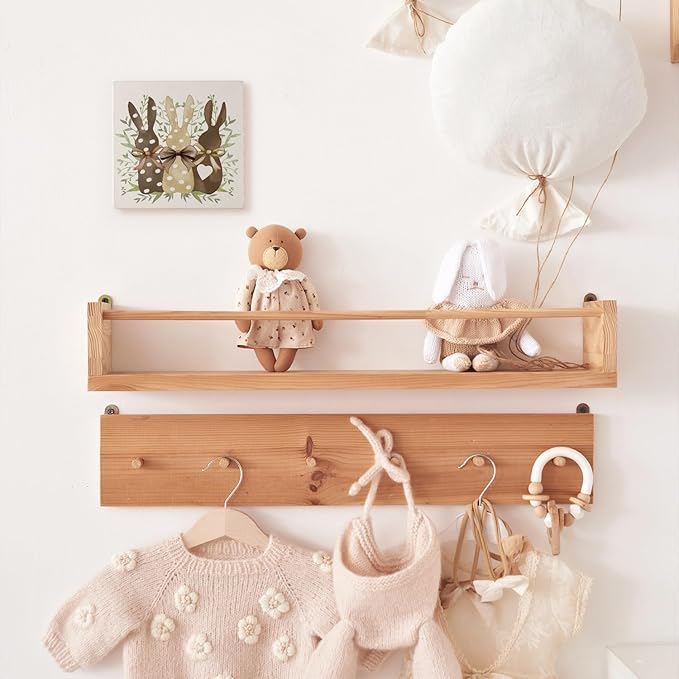 Easter Decor, Rabbit Wooden Box Sign, Rustic Easter Tiered Tray Decorations, Farmhouse Bunny Table Centerpiece Sign for Party Home Kitchen Dining Table Decor 5x5