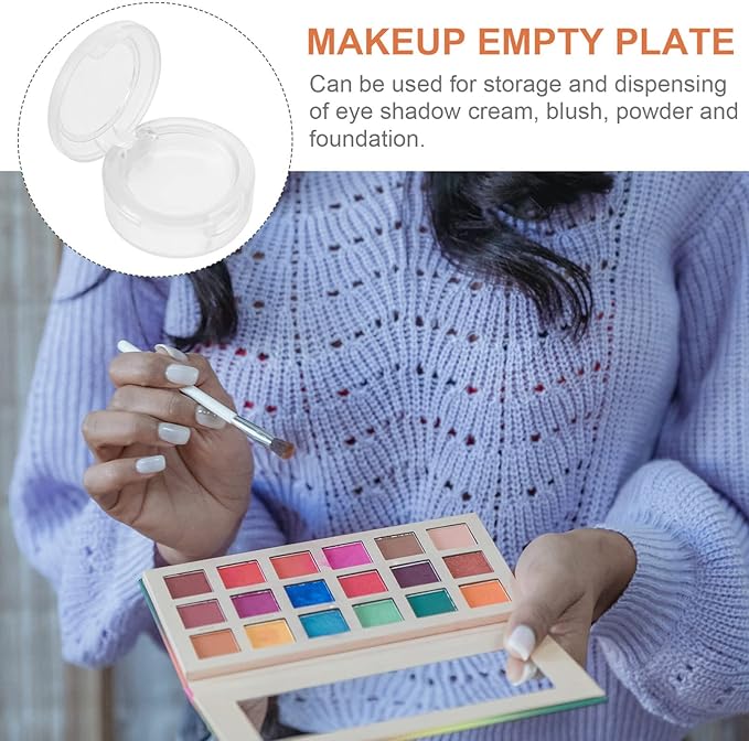 8pcs Single Empty Eyeshadow Case,Eyeshadow Storage Box, Empty Magnetic Eyeshadow Box,Cosmetic Makeup Organizer Holder,Travel Eyeshadow Container for Women Girls, 4x3.8cm, White