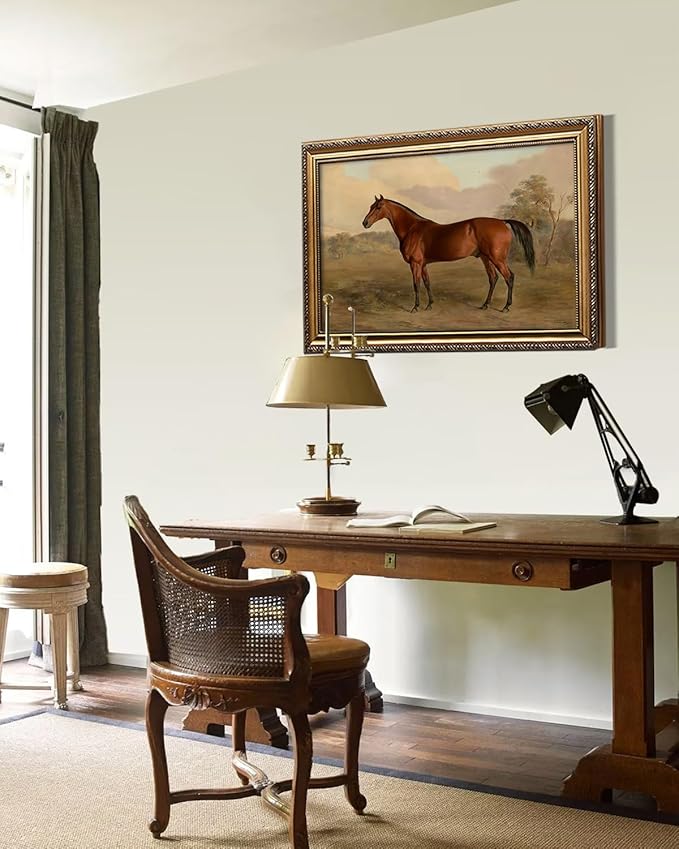 KBKBART Gold Framed Vintage Wall Art, Vintage Horse Painting Farmhouse Decor, Rustic Antique Equestrian Art Prints Wall Decor, Western Animal Picture Wall Hanging Decor for Living Room, Bathroom, Office, Bedroom(16"x24")
