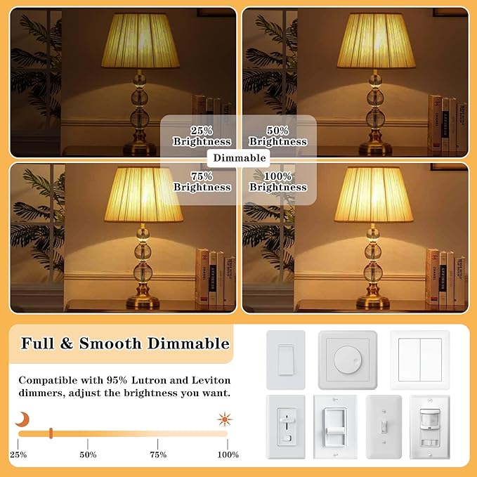 BLINGCOLOR E26 LED Vintage Edison Light Bulbs 40W Equivalent, 4W Dimmable E26 LED Edison Bulb 2200K Amber Warm Light Bulb, ST58 Antique Spiral Decorative Bulb for Pendant Light Fixture, CRI90, 4 Pack