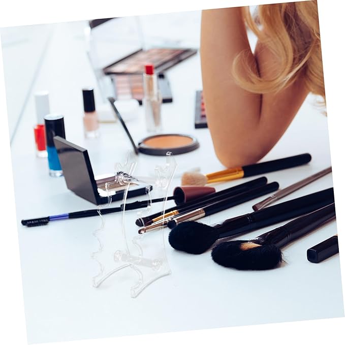 Homoyoyo 2Pcs Acrylic Pen Holder Organizer - 6-Slot Vertical Display Stand for Makeup Brushes and Stationery