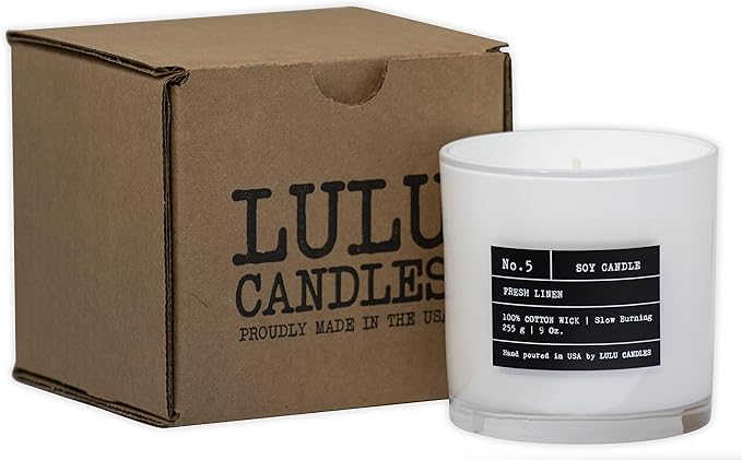 Lulu Candles | Fresh Morning Air | Luxury Scented Soy Jar Candle | Hand Poured in The USA | Highly Scented & Long Lasting (9 Oz.)