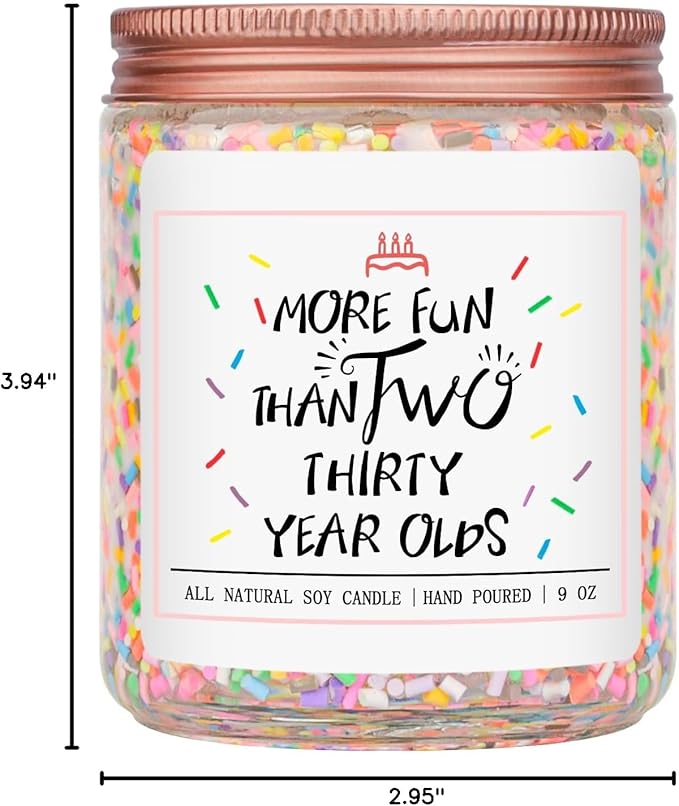 Homsolver 60th Birthday Gifts for Women, Best Ideas Birthday Decorations Candle Gift for Mom, Friends, Wife, Sister, Grandma, Vanilla Cream Scent Handmade Aromatherapy Candles