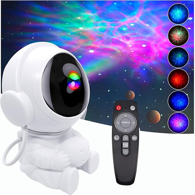 Astronaut Galaxy Projector LED Night Lights for Kids,Nebula Ceiling Lamp Star Light Nightlight Kids for Room Deco with Timer and Remote