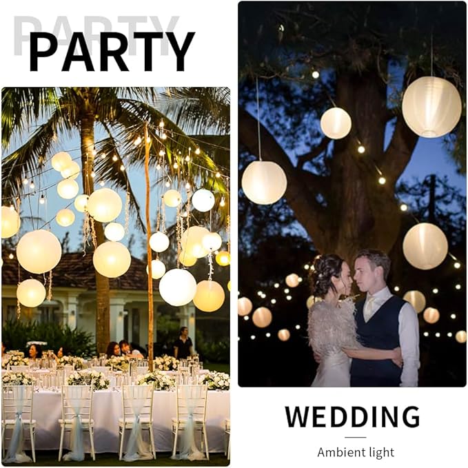 24PCS Mini LED Lights for Paper Lanterns, Balloons, Easter Eggs, Birthday Party, Wedding, Halloween, Christmas Decoration, Warm White, Last 36 Hours, Waterproof, Indoor Outdoor Use
