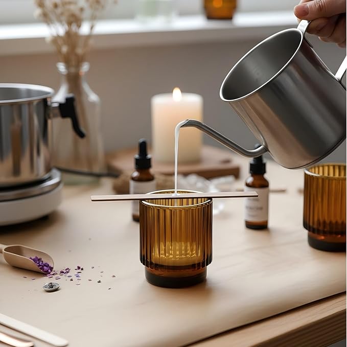 16 Pcs Large Amber Votive Candle Holders, Tealight Ribbed Candle Holders Glass for Thanksgiving Decorations, Amber Glass Candle Holder, Vintage Boho Christmas Table Decorations,