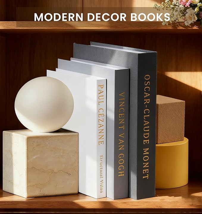 Aesthetic Decorative Books - Coffee Table Books Decor - Faux Decor Book Storage Box for Decoration - Set of 3 Linen Fake Book for Home Table Decor - Bedside Tables Decors - Home Room Bookshelf Decors