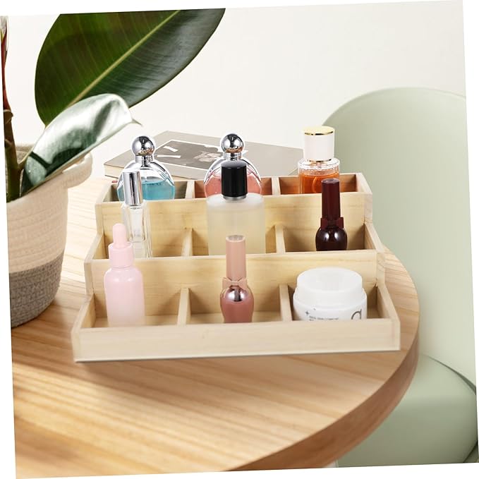KESYOO Wooden Multi-layer Jewelry Box Earring Necklace Organizer Makeup Counter Storage