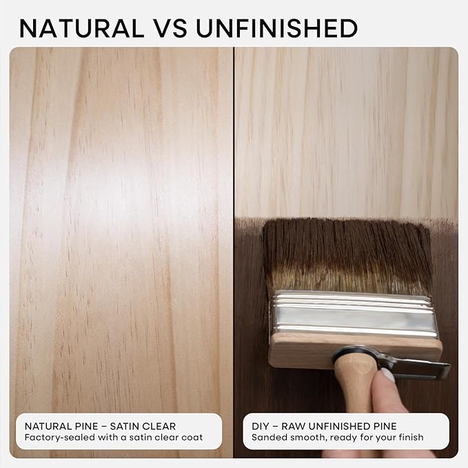 Homeforia 20 inch Natural Floating Shelf, High End Solid Real Wood 20inch Small Floating Shelves for Wall Mounted, Natural Wooden Floating Shelves, Heavy Duty Bracket, 20 X 6.5 X 1.75 in, Set of 3