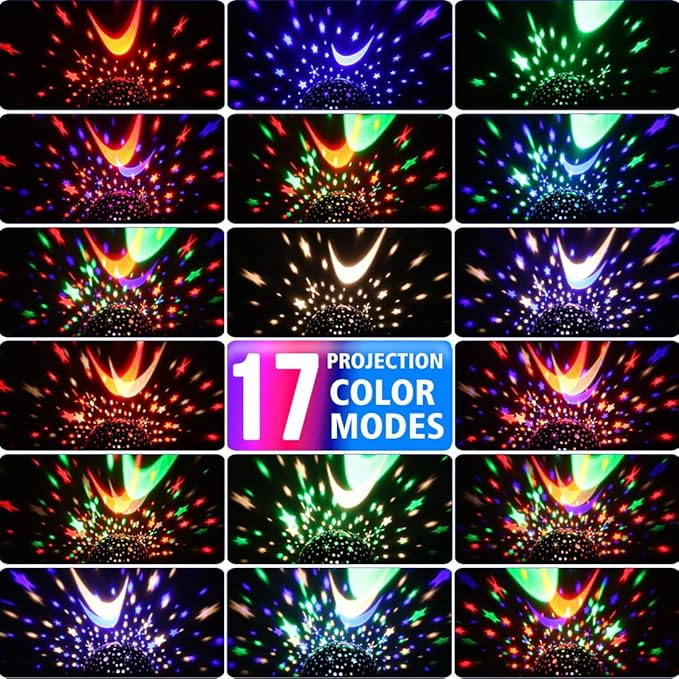 Star Projector Night Light for Kids, 360° Rotating Star Lights for Bedroom, Kid Night Light Projector, Ceiling Light Projector for Kids Room, Birthday Gift for 3 4 5 6 7 8 Year Old Girls Boys