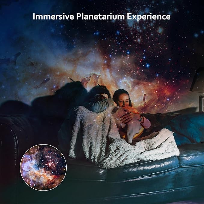 Galaxy Projector, Star Projectors Home Planetarium Space Ceiling Starry Sky Night Light with 3 HD Glass Slides, Galaxy Projector Pro for Kid Adult Bedroom Birthday Gift