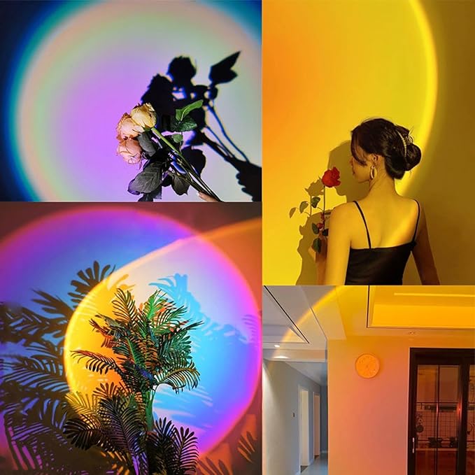 Sunset lamp Projector Sunset lamp Sunset Light, Dawn Light, Photography Atmosphere Light, Various Styles, Suitable for Living Room and Bedroom /336