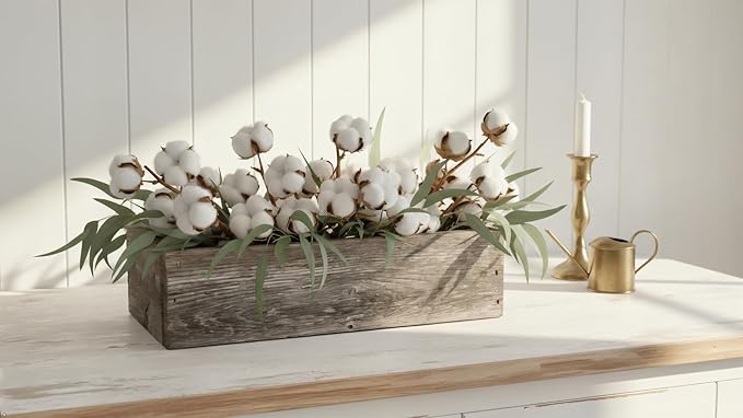 Decorative Barnwood Box | Authentic Rustic Weathered Wood Box for Table Decoration, Weddings, Parties, and Home (Weathered Gray)
