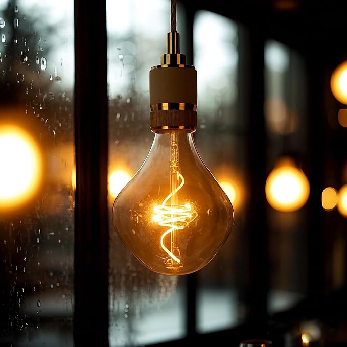 40 Watt Decorative Vintage LED Light Bulbs, Special Alien 4W LED Filament Edison Bulb,2700K Oversized Golden Warm Lights,Dimmable E26 Lamp Base,1-Pack