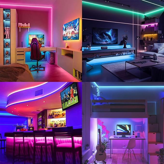 16.4FT RGB Neon Light Strip, 5V USB Led Strip Lights with Touch Controller, Flexible Neon Rope Lights for Bedroom, Party, Home Decor
