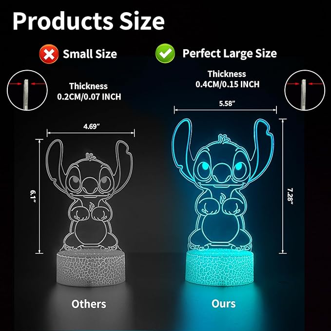 AIHYING Cool Night Light,16 Color Night Light,3D LED Lamp with Smart Remote Control,Boy Gifts for Children's Room Decoration,Christmas Holiday Gifts