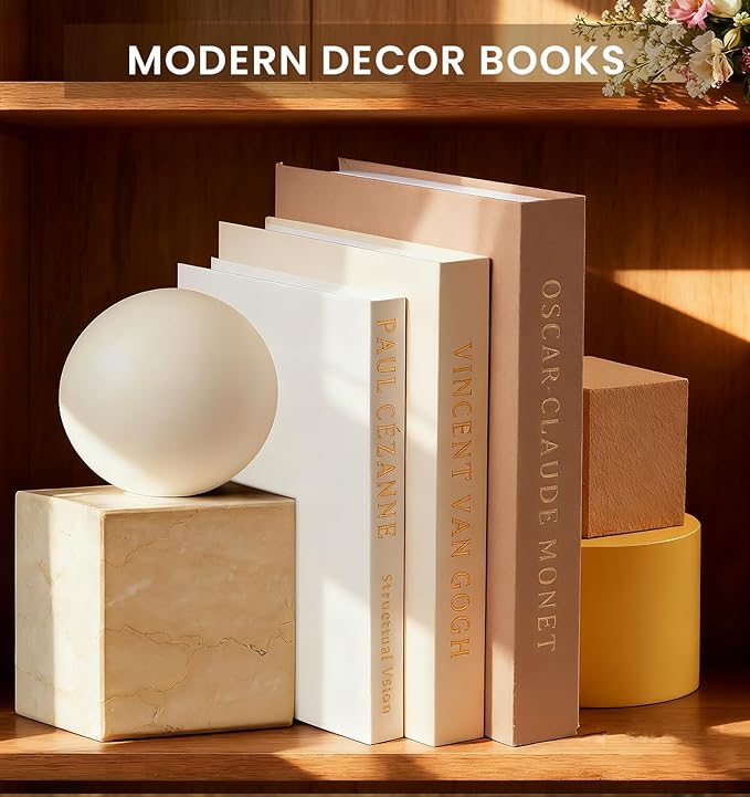 Aesthetic Decorative Books - Coffee Table Books Decor - Faux Decor Book Storage Box for Decoration - Set of 3 Linen Fake Book for Home Table Decor - Bedside Tables Decors - Home Room Bookshelf Decors