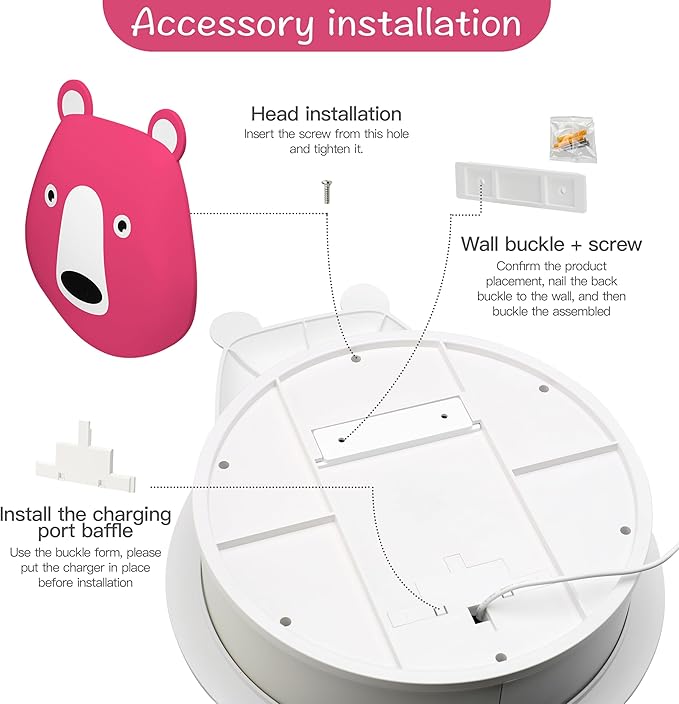 TonieBox Storage,Tonies Storage Shelf,Creative Bear Design Children's Magnetic Tonies Shelf,30-40pcs Tonies Figures Floating Shelf for Tonies Figures Display (Rose red).