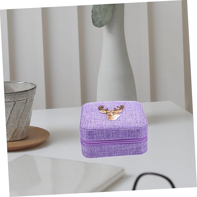 BESPORTBLE Travel Jewelry Organizer Box for Women Portable Earring Ring Holder Storage Case Dividers Small Cosmetic Organizer for Travel Jewelry Storage Box