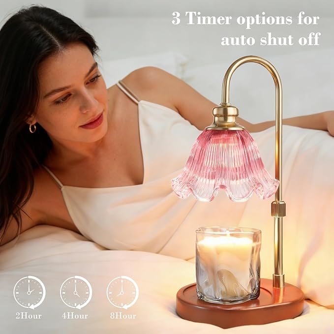 Banbanda Candle Warmer Lamp with Timer: Mothers Day Gifts,Birthday Gifts for Women, House Warming Gifts New Home Decor – Height Adjustable Candle Lamp
