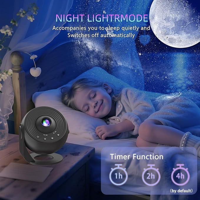 Galaxy Projector Pro for Bedroom,13 in 1 Planetarium Star Projector with Solar System & Constellation,Ceiling Night Light with Timer,LED Space Galaxy Lamp Bedroom Room Decor for Adults Kids - Black