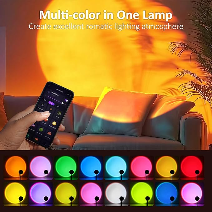 Sunset Lamp, RGB Color Changing LED, Bedroom, Party, Christmas Decor