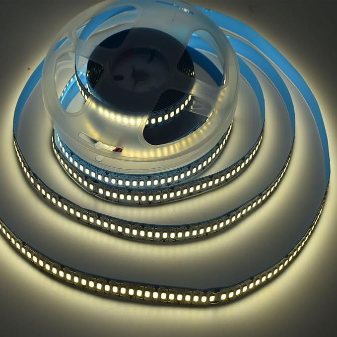 SUYOOULIN LED Strip Lights, SMD 2835 LED Strip, DC12V 1200LEDs 16.4Ft 26000LM High Density LED Light Strips Waterproof IP65, 3 Times Brightness Than SMD3528 LED Strip, Natural White 4500K