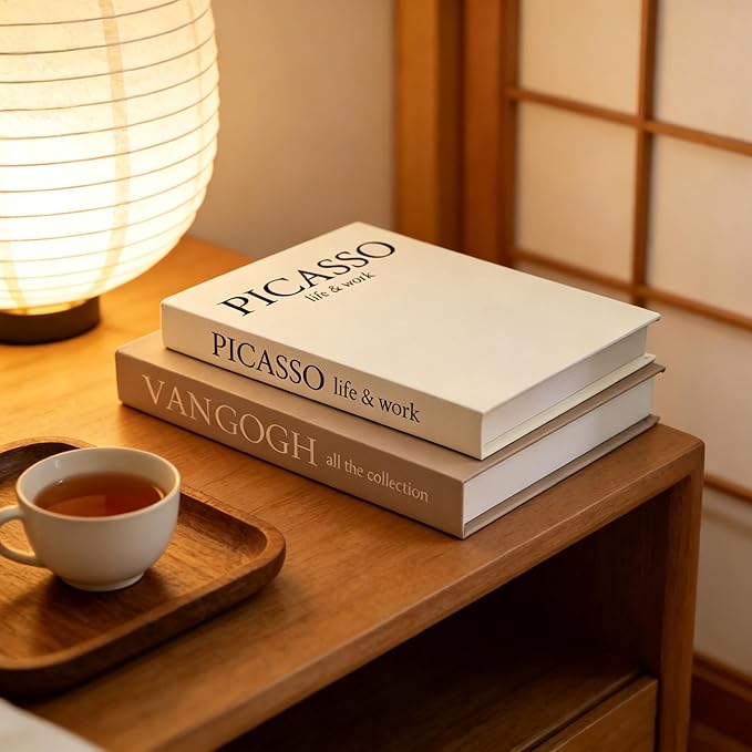 Set of 2 Decorative Books - Linen Faux Fake Books for Decor Aesthetic, Decorative Book for Coffee Table,Bookshelf,Office Table, Home Decor, Fake Book Storage Box for Trinkets Photo-BB002-2PCS