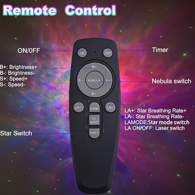 Astronaut Galaxy Night Light Projector for Bedroom - Star Lights Ceiling Projector with Remote Control & Timer, Upgrade LED Starry Lamp for Kids Boys Girls Room Decor, Unique Christmas Birthday Gifts