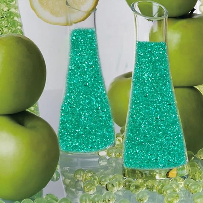 HappyFiller 4400 PCS Teal Tiny Acrylic Beads Gemstone Party Confetti Table Scatters Gems 7mm for Vase Filler,Floral Arrangement,Bridal Shower Decoration,Home Centerpieces,Candle Display