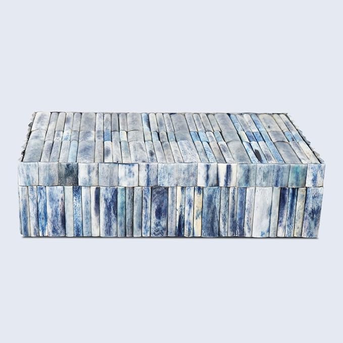Handicrafts Home Decorative Storage Box 10x6 – Remote Organizer Box with Lid, Modern Decorative Keepsake Box, Boho Shelf Décor, Memory Box for Photos or Letters, Decorative Box for Table Décor