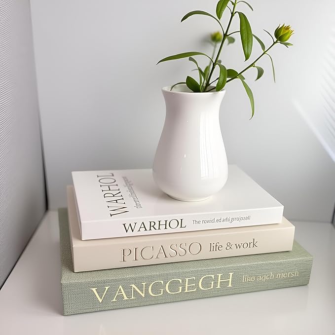 Set of 3 Decorative Books - Linen Faux Fake Books for Decor Aesthetic, Decorative Book for Coffee Table,Bookshelf,Office Table, Home Decor, Fake Book Storage Box for Trinkets Photo-BB001-3PCS