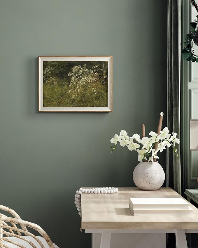 VIYYIEA Framed Wall Art for Living Room, Parsley Canvas Prints, Green Home Decor, Plants Painting Picture, Bathroom Wall Decor Gifts for Friends or Family - 16L x 12W