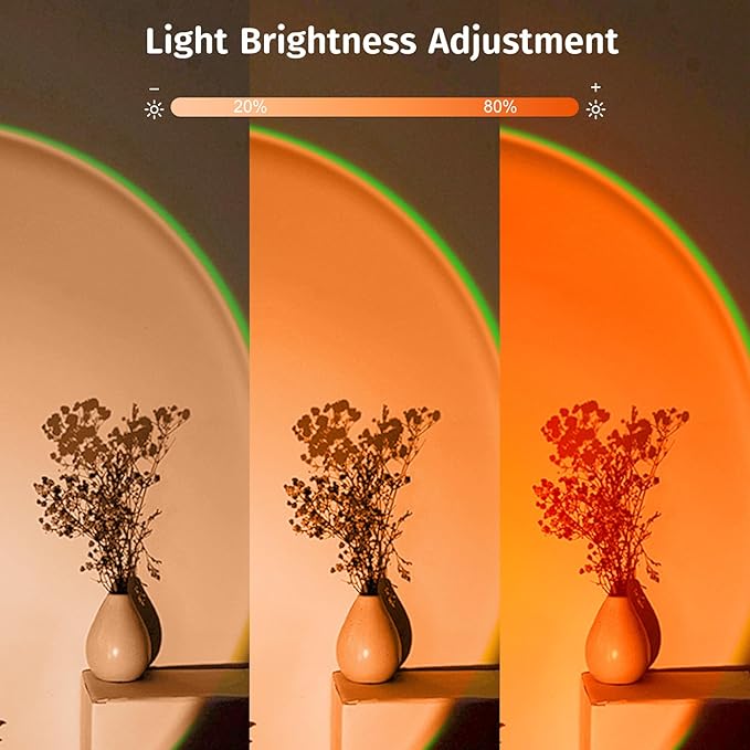 Neroupe Upgraded Sunset Lamp Projector with APP Control, Endless Color Changing Led Lamp Night Light, Mood Lighting Sunlight Sunset Lamps for Bedroom Decor/Room Decor/Living Room/Christmas Gifts/Party
