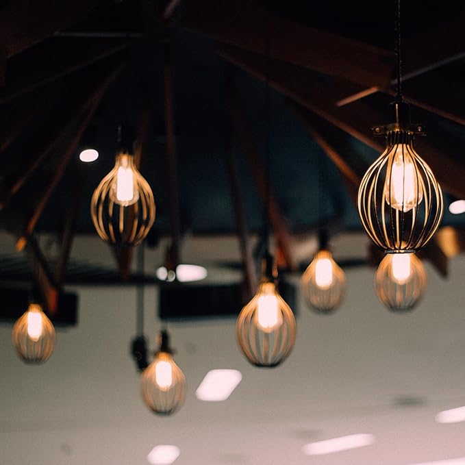 Feit Electric Vintage Exposed Filament Clear Glass LED ST19 with a Medium E26 Base Light Bulb - 60W Equivalent - 10 Year Life - 400 Lumen - 2100K Soft White - Dimmable | Original Vintage
