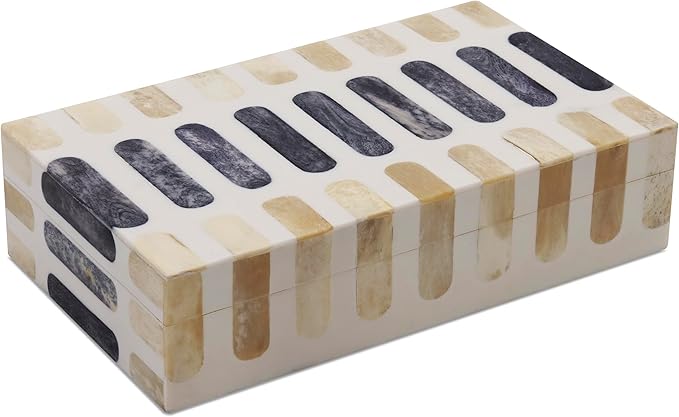 Handicrafts Home Decorative Storage Box 10x6 – Remote Organizer Box with Lid, Modern Decorative Keepsake Box, Boho Shelf Décor, Memory Box for Photos or Letters, Decorative Box for Table Décor