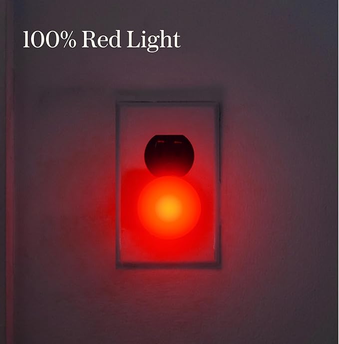 Loftie Night Lights Plug into Wall - 0.5W Plug in Night Light - Red Glow, Wall Light Sensing Dusk to Dawn - 2000K, UL Certified - Bathroom, Hallway, Bedroom Decor, Kitchen - Christmas Gift - 3-Pack