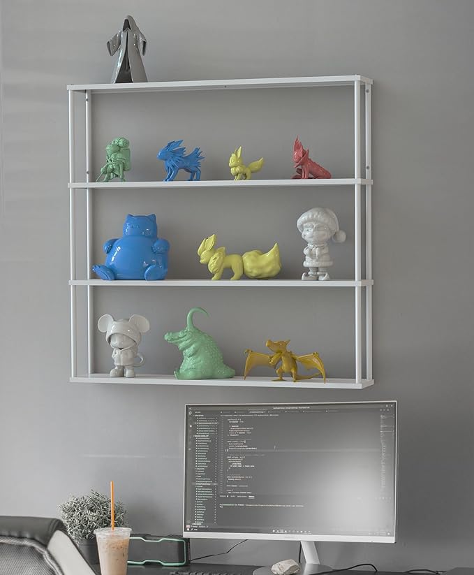 Mango Steam Wall-Mounted Steel Shelving Unit for Kitchen, Storage or Display Use - White - (36 H x 36 W x 6 D)