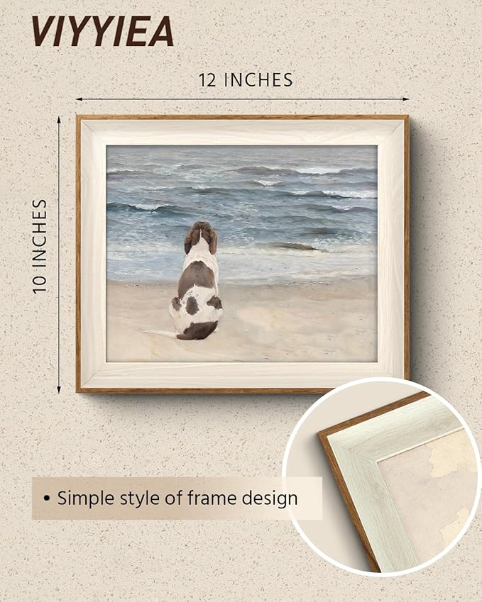 VIYYIEA Framed Canvas Wall Art XK1-BT-01,Grey,10x12 Inch