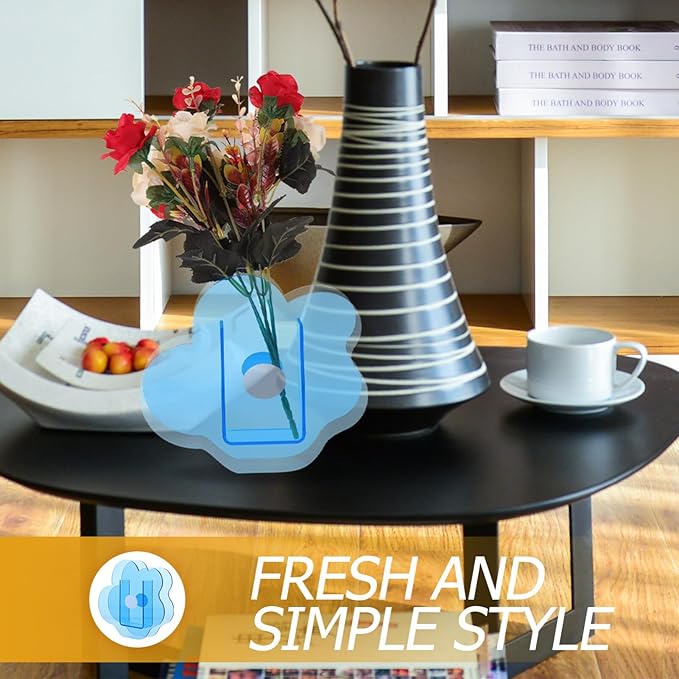 FAVOMOTO Vase Cloud Shaped Acrylic Vase Clear, Desk Organizer Make Up Brush Pen Holder Inner Decor Living Room for Table Modern Style Contemporary Design