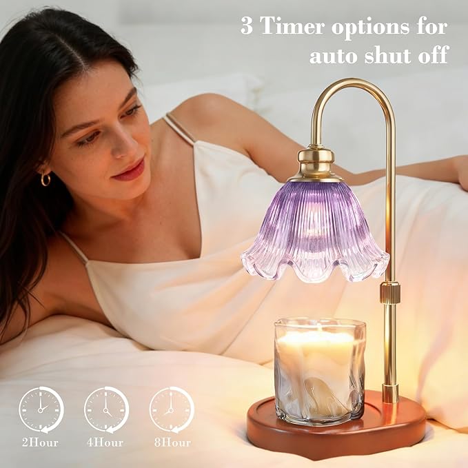 Banbanda Candle Warmer Lamp with Timer: Mothers Day Gifts,Birthday Gifts for Women, House Warming Gifts New Home Decor – Height Adjustable Candle Lamp