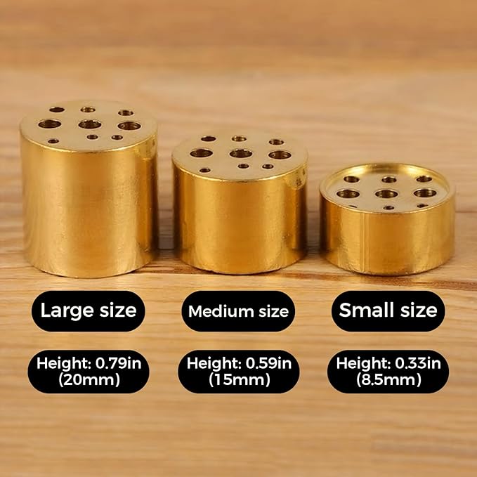 Small Brass Incense Holder with 9 Holes, Mini Incense Stick Holder for Meditation Yoga Relaxation, Alloy Burner for Traditional Japanese Nepal Sticks, Home Office Decor