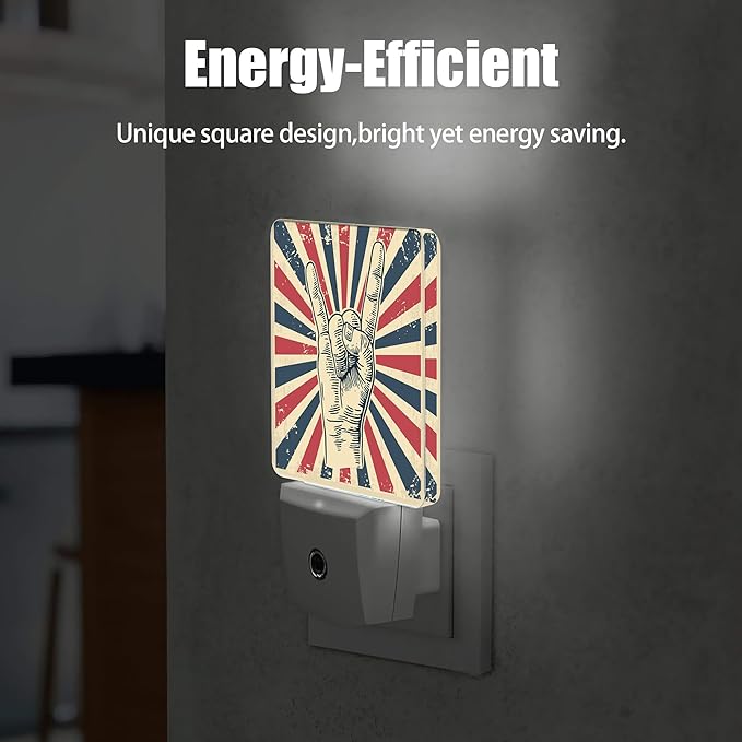 Hand in Rock Night Light Plug in Wall Lamp Smart Dusk to Dawn Sensor for Home Decorative, Kids Room Bedroom Bathroom Kitchen Hallway Gifts