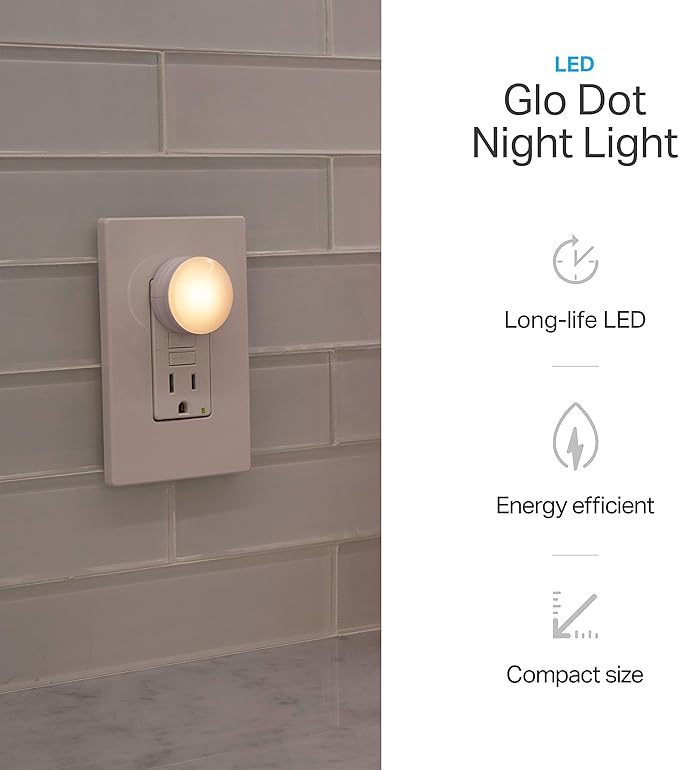 Lights by Night Plug In Night Light Bedroom Decor Apartment Essentials LED Lights Ambient Lighting Dusk to Dawn Sensor Nightlight Bathroom, 6 pack