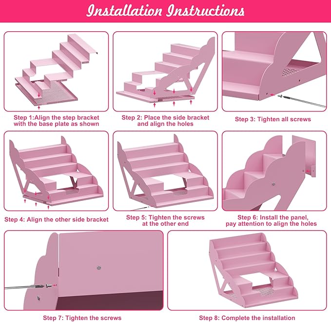 for Tonie Shelf Magnetic, Tonies Storage for Tonie Figures,30-50 Characters and Toniebox for Girls and Boys in Pink