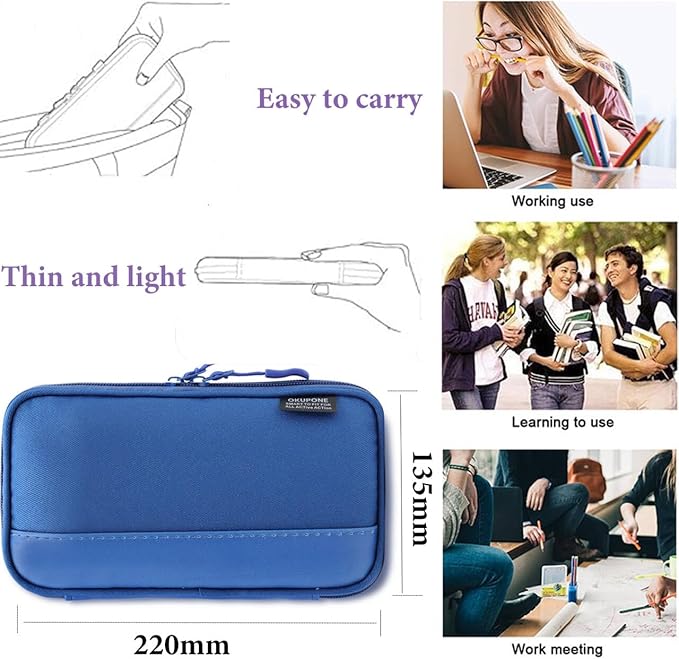 Big Capacity Pen Case Large Storage Pen Pouch Aesthetic, Office Pen Marker Case Simple Sturdy Multifunctional Bag Organizer for Man Women